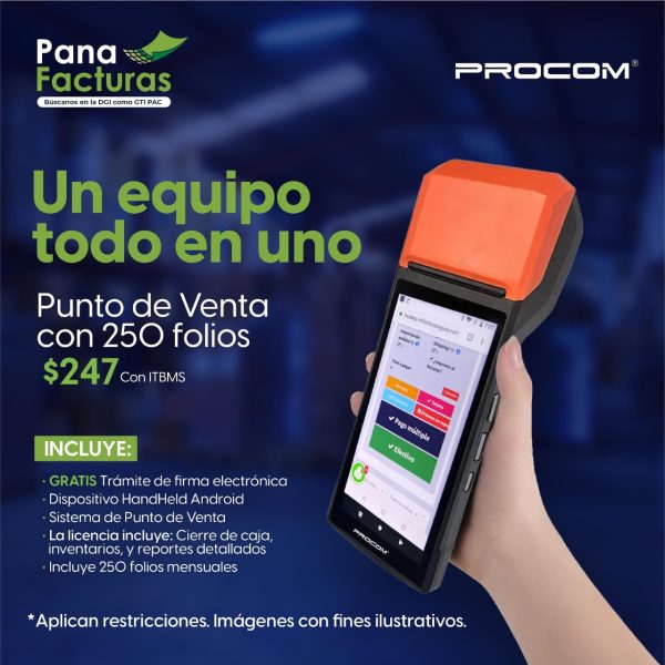 Handheld + Solaria POS + Folios Panafacturas
